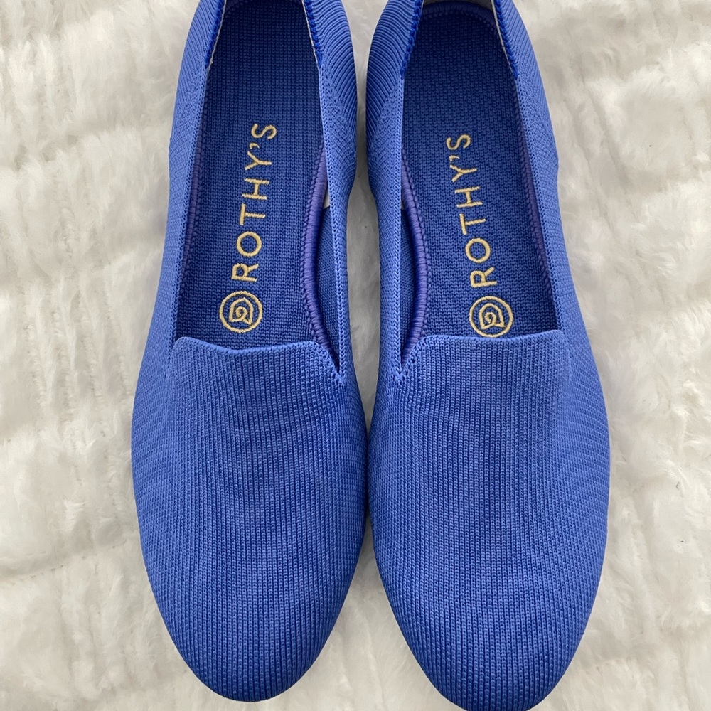 BNWOB Rothys Cornflower Lofers 7.5
